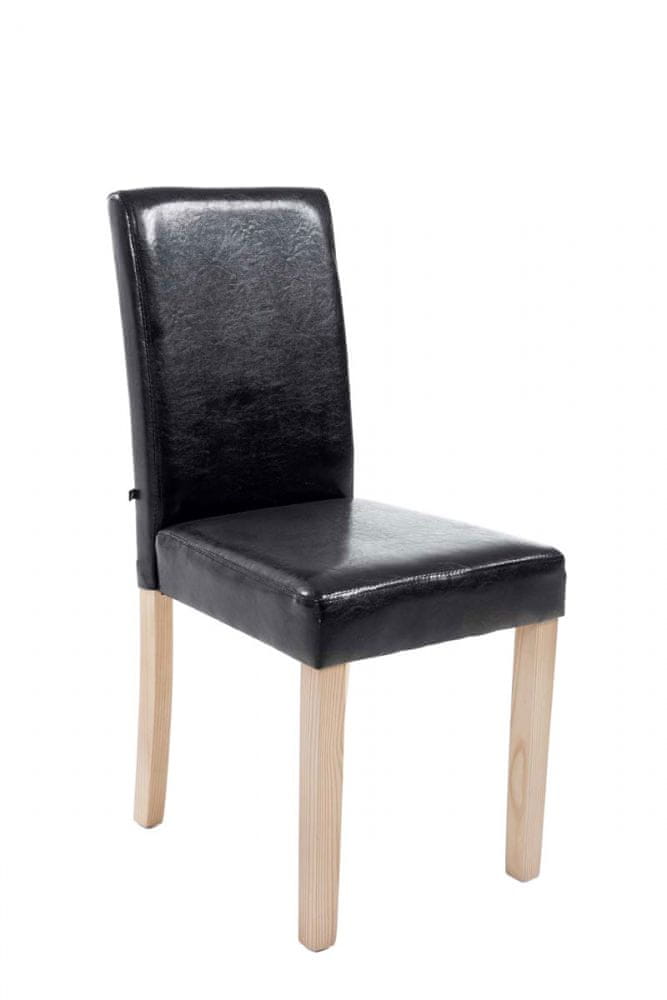 BHM Germany Jedálenská stolička Ina, syntetická koža, čierna